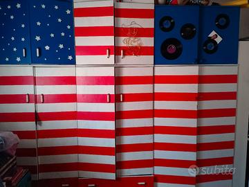 armadio decapato u.s.a flag 