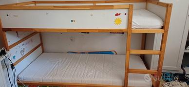 Letto a castello IKEA +  tenda Jungla + 2 mateassi