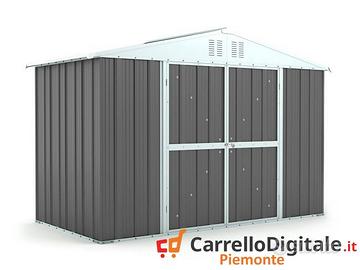 Box giardino lamiera zincata 327x155 grigio scuro