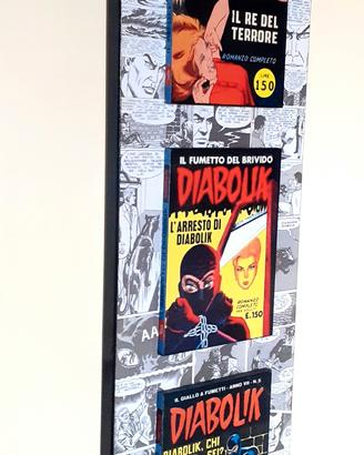 Quadro in legno omaggio a Diabolik 