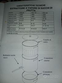Estrattore   a  Vapore  di  Succhi  di  Frutta