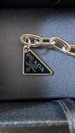 Bracciale PRADA Triangolo Logo Plate Argento 925
