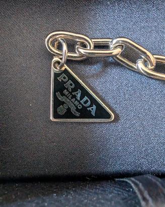 Bracciale PRADA Triangolo Logo Plate Argento 925