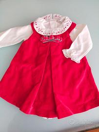 IANA Baby abitino rosso neonata n. 3 pezzi