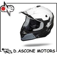 CASCO CROSS TIGER 2.0 BIANCO/NERO