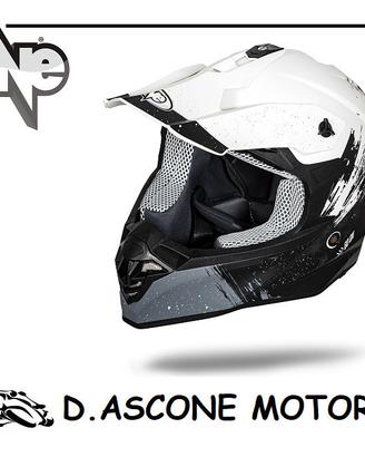 CASCO CROSS TIGER 2.0 BIANCO/NERO