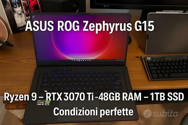ASUS Zephyrus G15 Ryzen 9 / RTX 3070Ti / 48GB