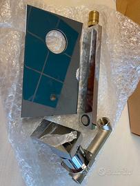 Miscelatore lavabo a muro cromo completo