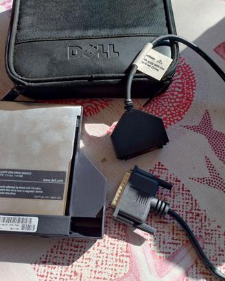 Vintage floppy disk portatile Dell con cavo