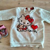 Maglione bianco peloso Hello Kitty 12/18 mesi 