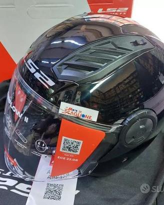 CASCO LS2 AIRFLOW 2 NERO LUCIDO NERO OPACO BIANCO