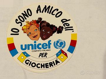 adesivo sticker vintage autocollant unicef per gio