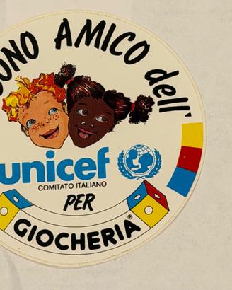 adesivo sticker vintage autocollant unicef per gio