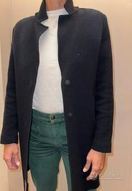 Cappottino lana cotta blu scuro