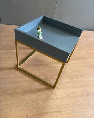 TAVOLINO_COMODINO IN FERRO E LEGNO