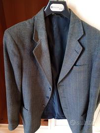 giacca uomo quadroni blu 