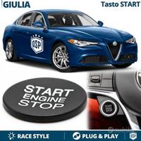 Tasto START STOP per Alfa Giulia Pulsante Nero