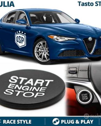 Tasto START STOP per Alfa Giulia Pulsante Nero