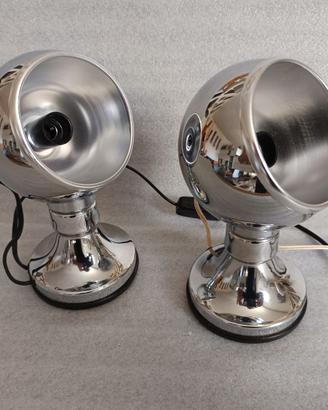 COPPIA Lampade Space Age Eyeball Magnetiche