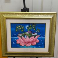 Quadro un'opera d'arte Naif