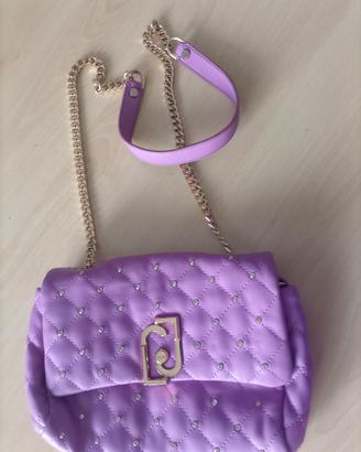 borsetta con strass e tracolla 