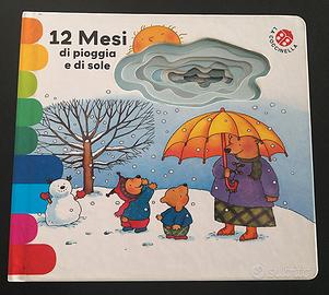 12 mesi di pioggia.La Coccinella.Libro con i buchi