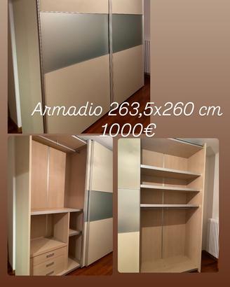 ARMADIO PORTE SCORREVOLI 263X260 € 1.000,00