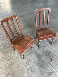 Coppia sedie antiche Milano fine ’800