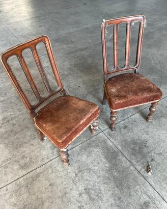 Coppia sedie antiche Milano fine ’800