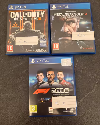 Giochi PS4 Call of Duty; F1 2018 ecc