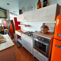 Cucina shabby in legno massello