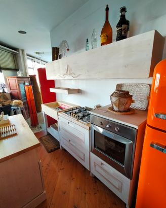 Cucina shabby in legno massello