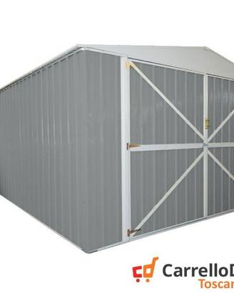 Box acciaio garage lamiera 360x600 grigio chiaro