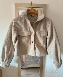 Giacca Teddy corta donna taglia S crema