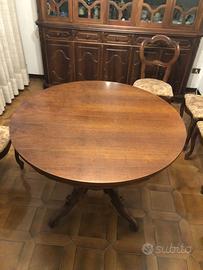 Tavolo in noce rotondo  vintage