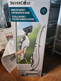 Scopa a vapore elettrica e pulitore a mano  