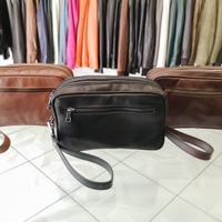 Borsello Pochette da Uomo Vera Pelle Nero Marrone