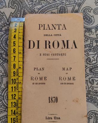 Riproduzione pianta di Roma 1870