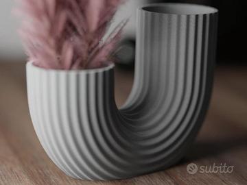 Vaso design moderno a U doppio boccale in PLA