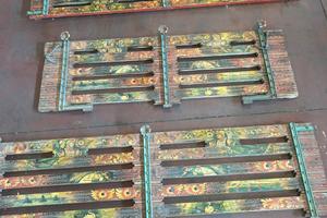 Set di sponde dipinte a mano per ape 601/703