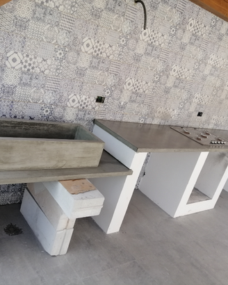 Cucine esterne pietra