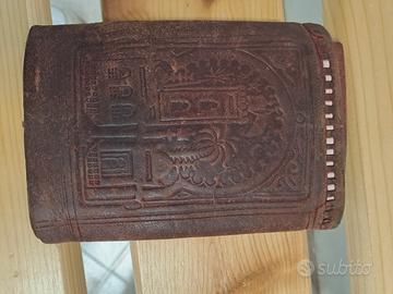  portafoglio in pelle rossa da collezione 