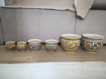 Porta vaso ceramica Caltagirone