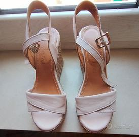 Sandali nuovi n.37 tacco 9,5 cm con zeppa 