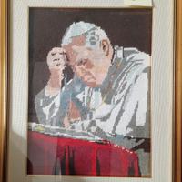 Quadro punto croce con cornice 41x51