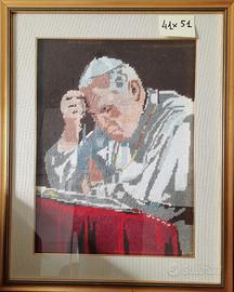 Quadro punto croce con cornice 41x51