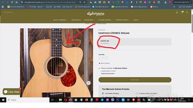 Eastman E1OMCE DLX*come nuova in garanzia*massello