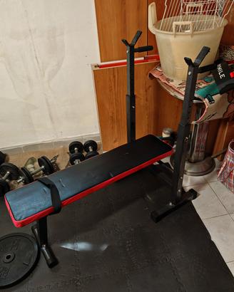 panca con porta bilancere