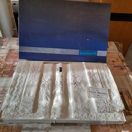 LENZUOLO " BASSETTI " PIZZO BURANO, VINTAGE