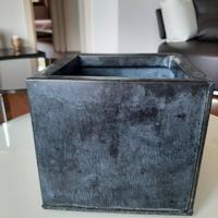 Vaso quadrato zinco